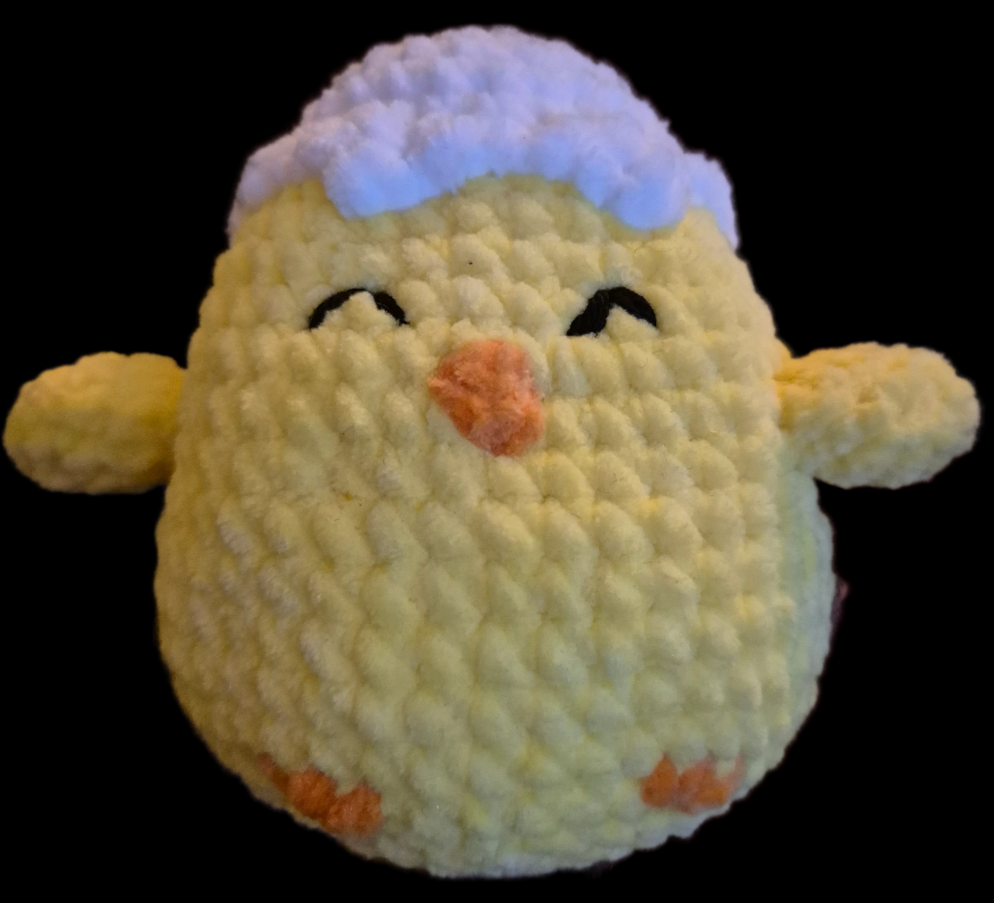 Crocheted Easter chick soft toy